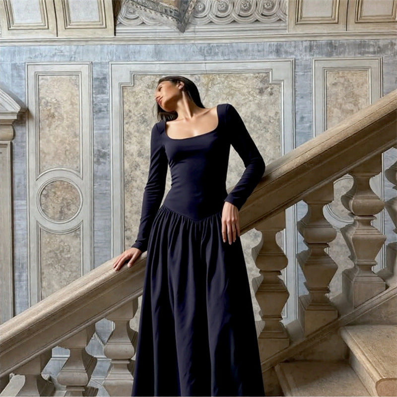 Backless Cross-strap Slim-fit Long Dress For Women